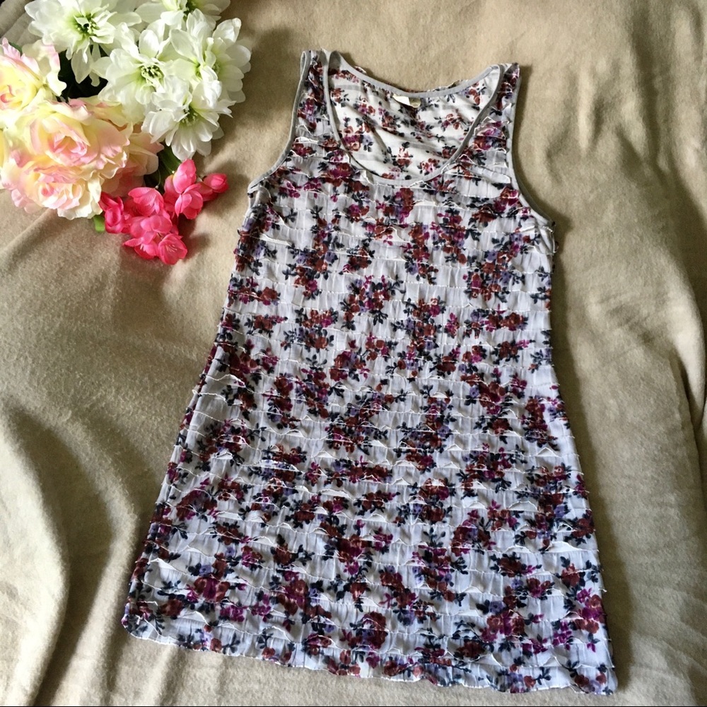 Layered Floral Ruffle Bodycon Dress